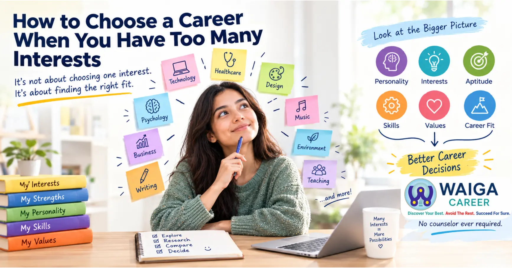 How to choose a career when you have too many interests